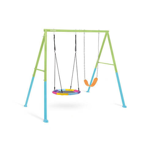 Intex Saucer And Swing Two Feature Kids/Childrens Outdoor Set 3-10y+
