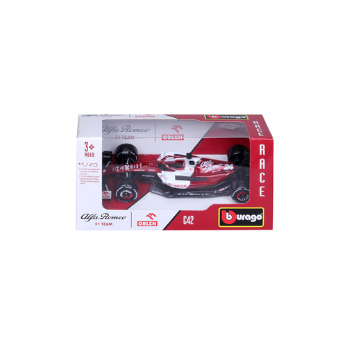 Bburago 1:43 2022  F1 Alfa Romeo C42 No. 24 Zhou Model Racecar Toy 3y+