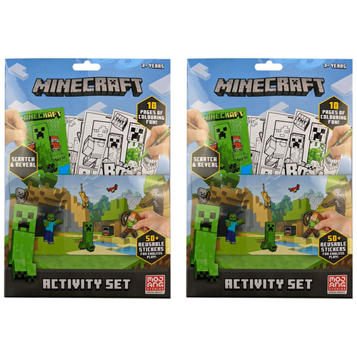 2PK Minecraft Scratch & Reveal Activity Set Kids/Children 3y+