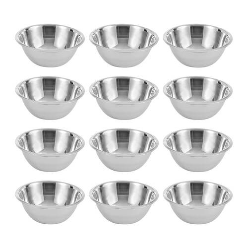 12PK Lemon & Lime High-Quality Durable Stainless Steel Sleek Mixing Bowl 24cm