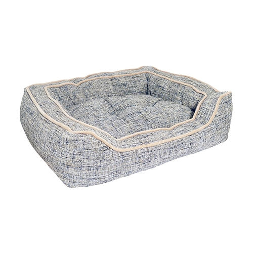 Rosewood 40 Winks Dog Sleeper Luxury Slate And Oatmeal Square Pet/Dog Bed 68cm
