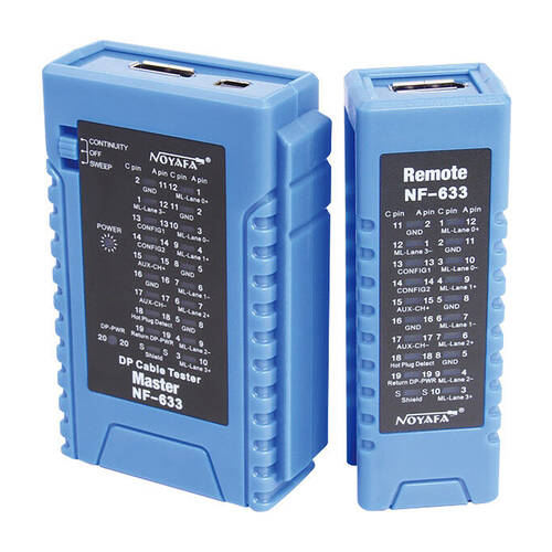Doss NF-633 Cable Tester w/ Mini Display Port Testing Portable Device Blue