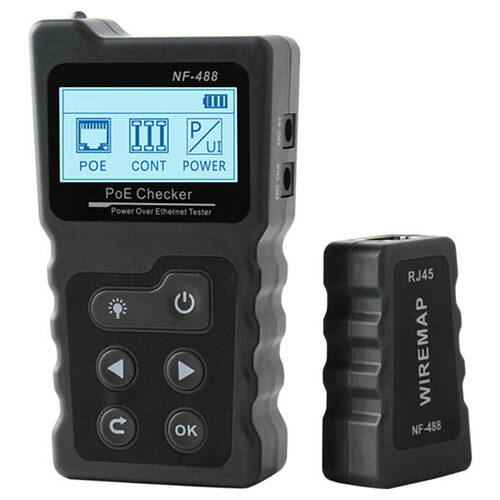 Doss NF488 3-in-1 PoE Power Tester Portable For LAN Network Cable Black