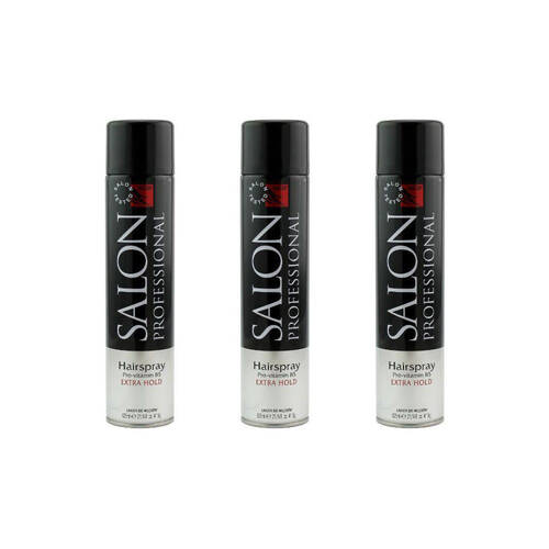 3PK Minuet Salon Professional Spray Extra Hold 625ml For All Hair Types