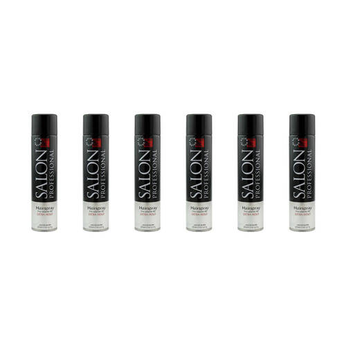 6x Minuet Salon Professional Spray Extra Hold 625ml For All Hair Types