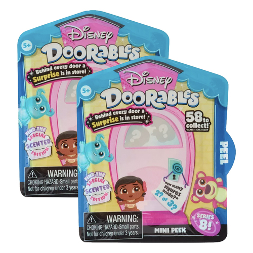 2PK Disney Doorables Mini Peek Series 8 Surpise Box Assorted 5y+