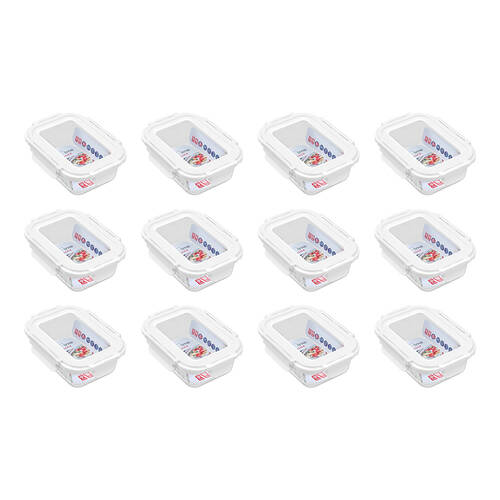 12PK Lemon & Lime Yorkshire Glass Fresh Lock Food Container 375ml