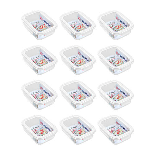 12PK Lemon & Lime Yorkshire Glass Fresh Lock Food Container 1.5L