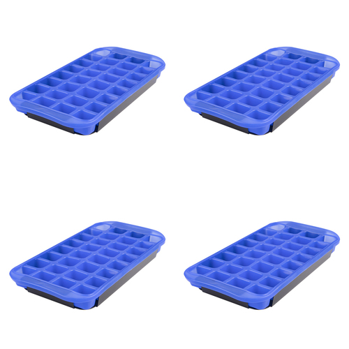 4PK Appetito Flexible Jumbo Ice Cube Tray Home Kitchen Accessory Blue