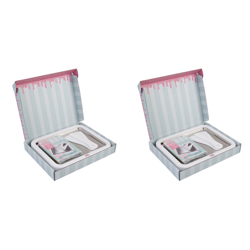 2PK Sweet Creations Stainless Steel Ice Cream Maker - White