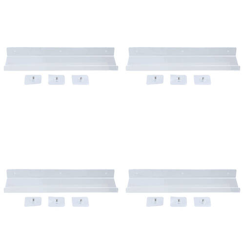 4PK Boxsweden Crystal Bathroom Hanging Organiser/Storage Shelf 40x10cm