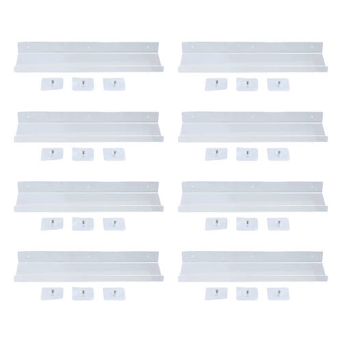 8PK Boxsweden Crystal Bathroom Hanging Organiser/Storage Shelf 40x10cm