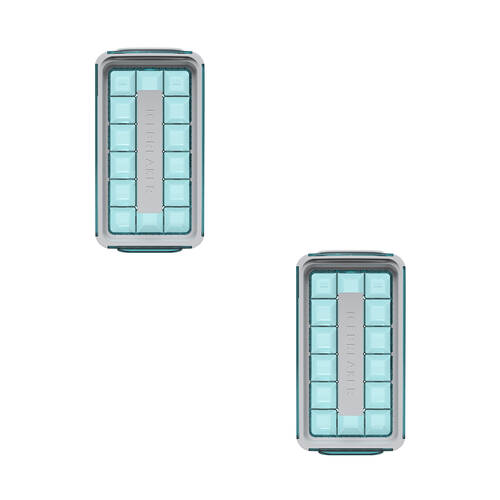2PK Icebreaker Pop Silicone Ice Maker 2.0 - Clear Water Blue
