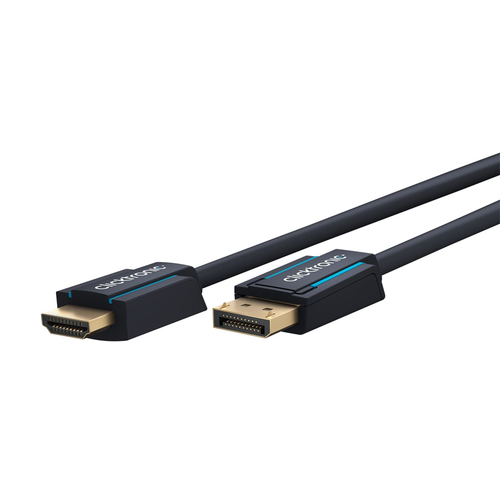 Clicktronic 5m Male Active DisplayPort to HDMI Cable - Black