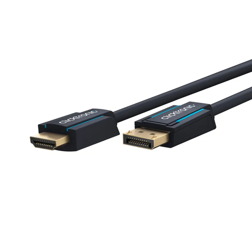 Clicktronic 10m Male Active DisplayPort to HDMI Cable - Black
