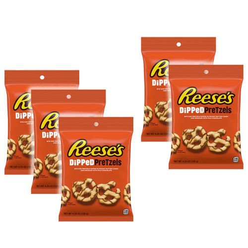 5PK Reese's Chocolate Dipped Pretzels Bag 120g