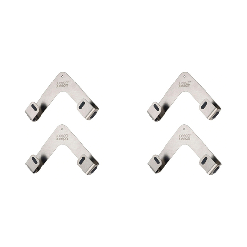 2x 2pc Joseph Joseph Space Stainless Steel Pan Lid Holders Mount