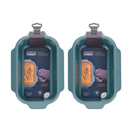 2PK Joseph Joseph Carbon Steel Non-Stick Nest Bake Loaf Tin 2lb Blue