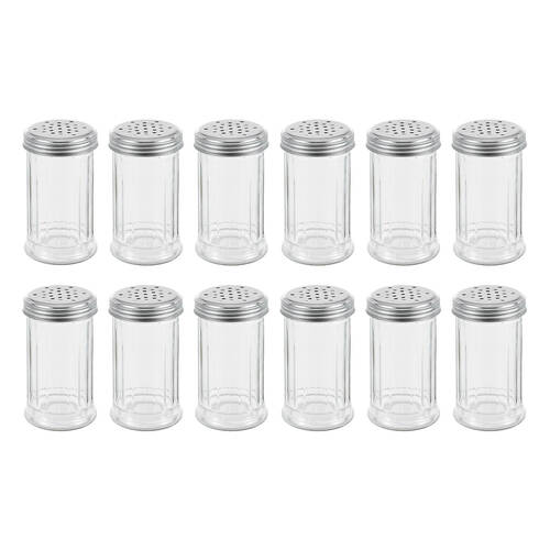 12PK Lemon & Lime Durable Glass Salt & Pepper Shaker 350ml