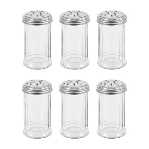 6PK Lemon & Lime Durable Glass Salt & Pepper Shaker 350ml