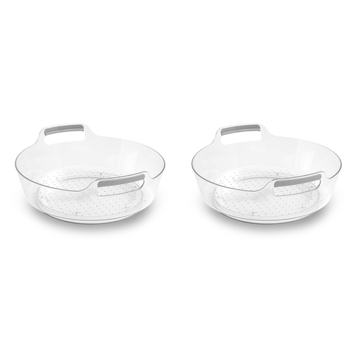 2PK Madesmart Deep Portable Turntable Round 29cm Grey
