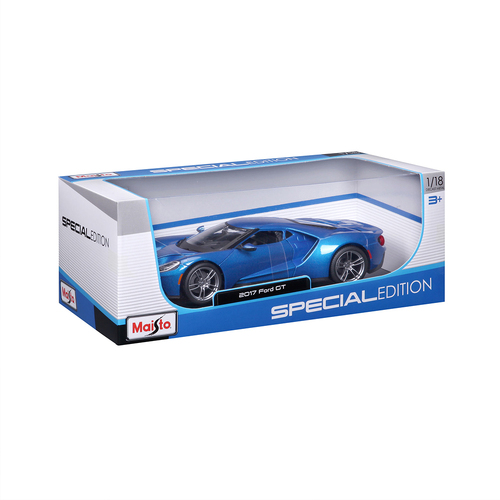 Maisto Special Edition 1:18 2017 Replica Ford GT Blue Toy Car 3y+