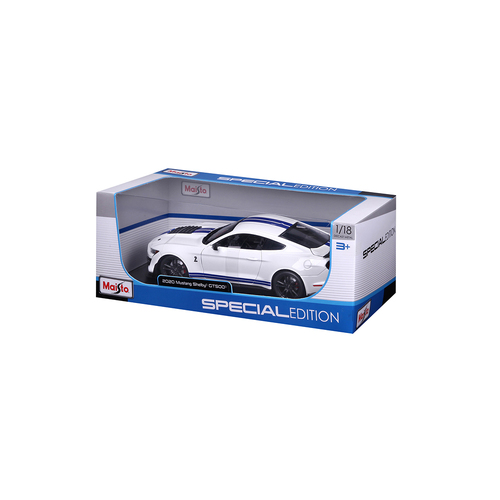 Maisto 1:18 2020 Ford Mustang Shelby GT 500 White Model Car Toy 3y+