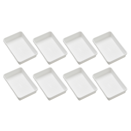 8PK Madesmart Small Wide Interlocking Bin Kitchen Organiser 23.5x16cm WHT