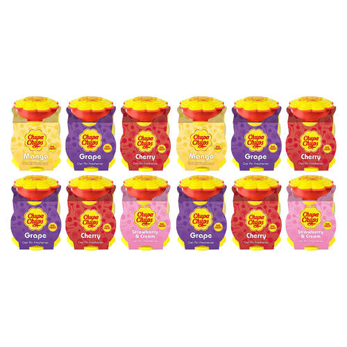 12PK Chupa Chups 73g Air Freshener Gel Twist Assorted Home Room Fragrance