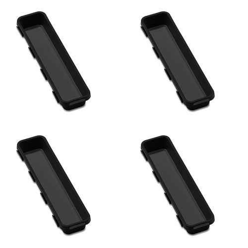 4PK Madesmart Large Narrow Interlocking Bin 32x8cm Carbon Rectangle
