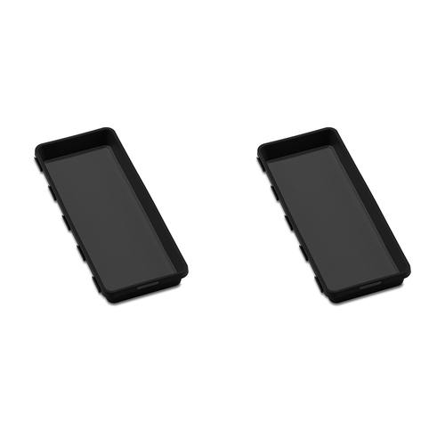 2PK Madesmart Extra Large Wide Interlocking Bin 40.5x16cm Carbon