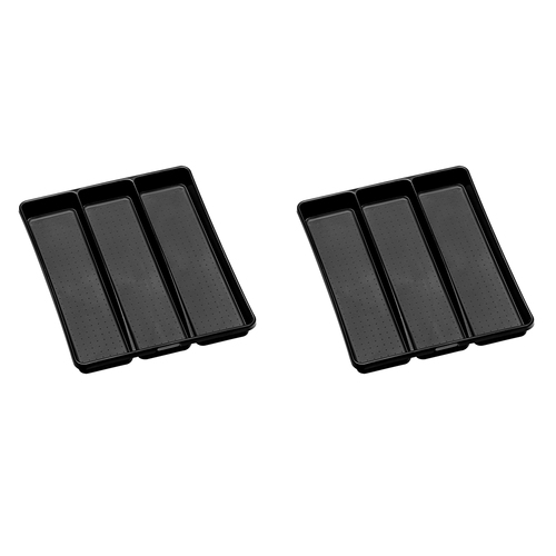 2PK Madesmart Large Utensil Tray Rectangle 41x33cm Carbon