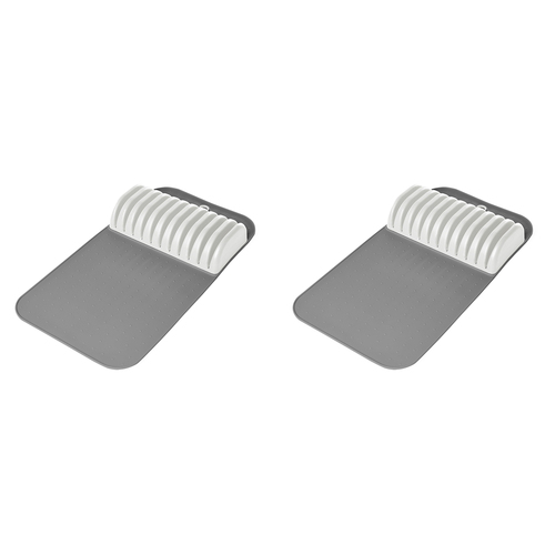 2PK Madesmart Large In-Drawer Knife Mat Rectangle 38x21cm White