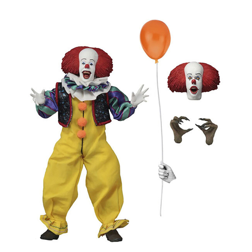 Neca IT 1990 Movie Pennywise 8'' Clothed Action Figure Toy 17+