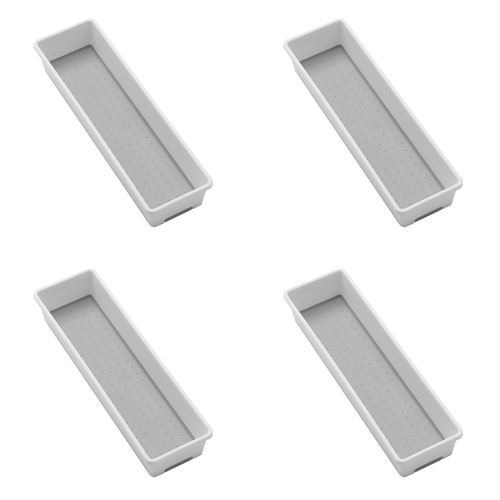 4PK Madesmart Narrow Bin Organiser 32x10cm Rectangle White