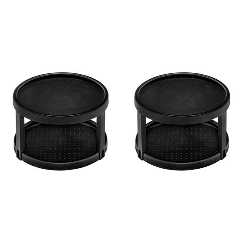 2PK Madesmart Basic Twin Turntable 25x15cm Rectangle Carbon