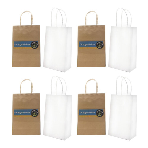 12PK Lemon & Lime Gift Bag Paper 35X24X10cm Assorted