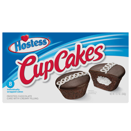 8pc Hostess Frosted Chocolate Cupcakes 360g