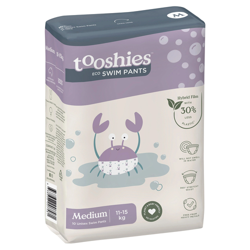 10pc Tooshies ECO Toddler Swim Pants Medium Unisex 12-17kg