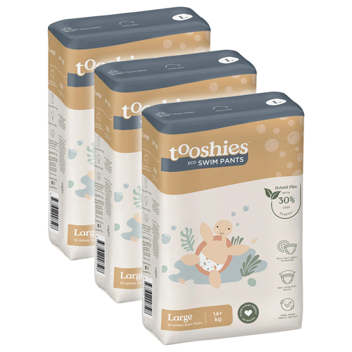 30pc Tooshies ECO Toddler Swimming Nappy Pants Large 15kg +