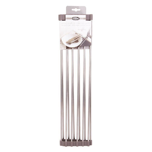 D.line Stainless Steel Over Sink Roll-Up Draining Rack 48x24cm - Grey