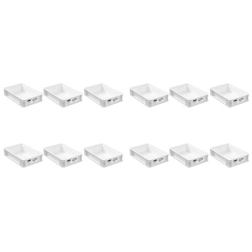 12PK Boxsweden Heavy Duty Stackable Box Versatile Organiser 30x20x7cm Assorted