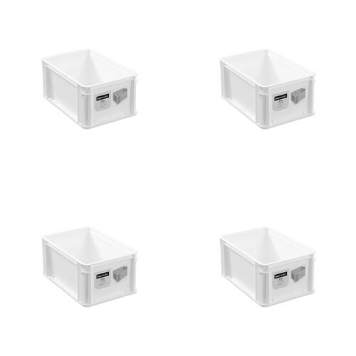 4PK Boxsweden Heavy Duty Stackable Box Organiser 30x20x14.5cm Assorted