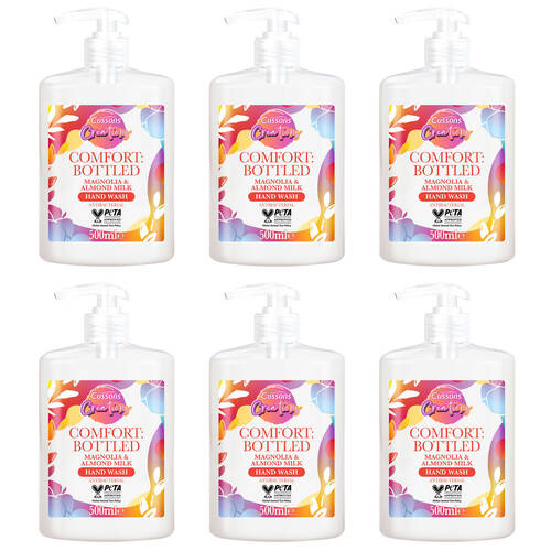 6PK Cussons Creations Antibacterial Hand Wash 500ml Magnolia & Almond Milk