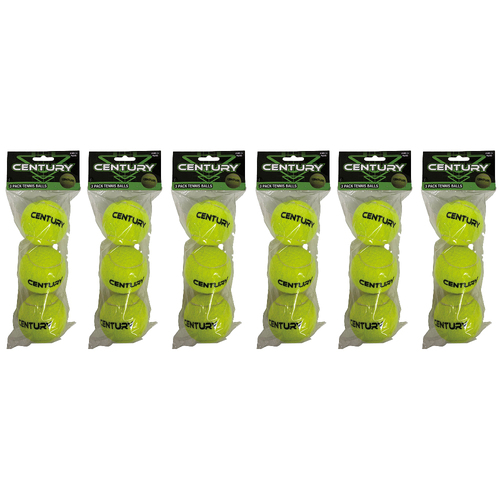 6x 3PK Century Tennis Balls Practice/Training Sports Green 3y+