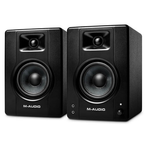 M-Audio BX4 D3 Powered  Desktop Speakers Black Pair Black