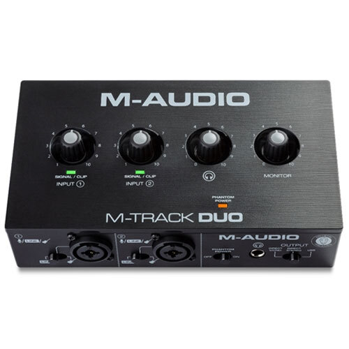 M-Audio M-Track Duo 2 Mic Pre Audio Interface USB Port  2 Channels BLK