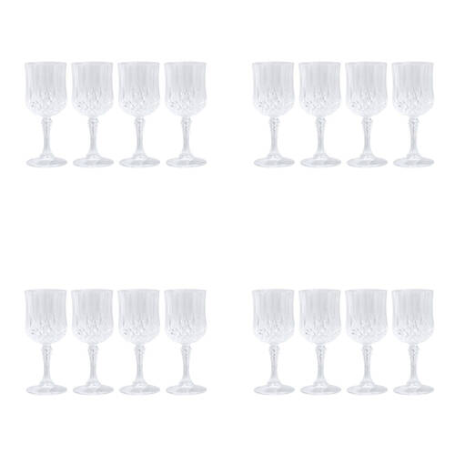 16pc Lemon & Lime Crystal Deco Plastic Reusable Wine Cup 220ml