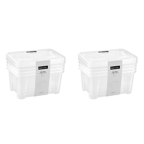 2x 4pc Boxsweden Nic-Nac Storage Container Essentials 5L 28x20x13.5cm