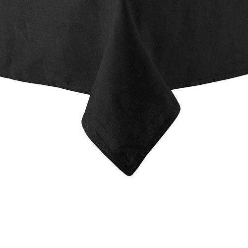 Ladelle Base Linen Look Black Large 1.5mx2.25m Rectangular Tablecloth/Cover